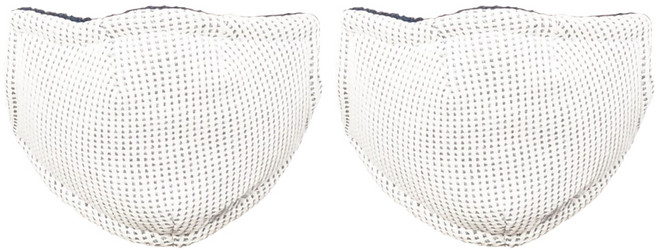 나인에프엑스 아동용 기모 방한마스크 XS, 1개입, 2개, 화이트