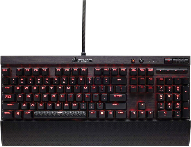 커세어 Red LED 기계식 유선 일반형 키보드, 혼합색상, K70 LUX, 적축