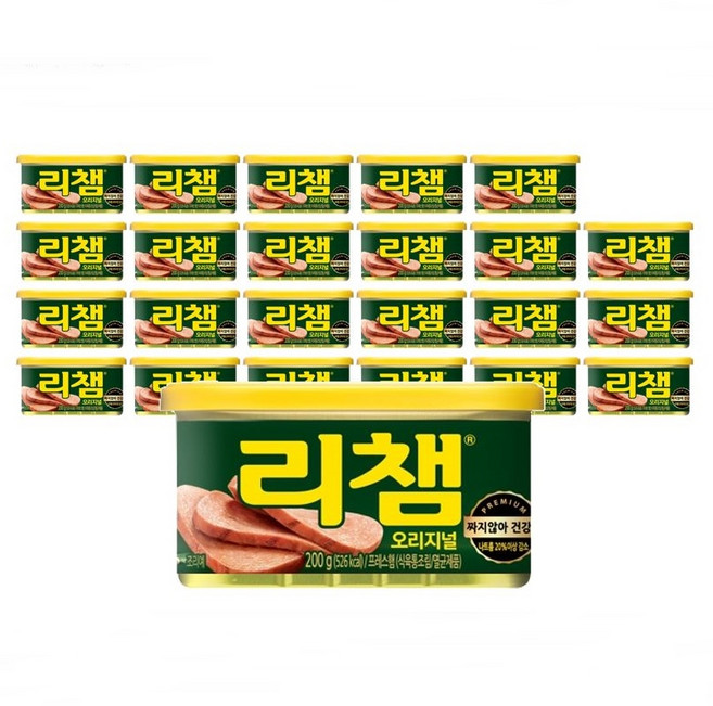 Richam 原味火腿罐頭, 200g, 24個