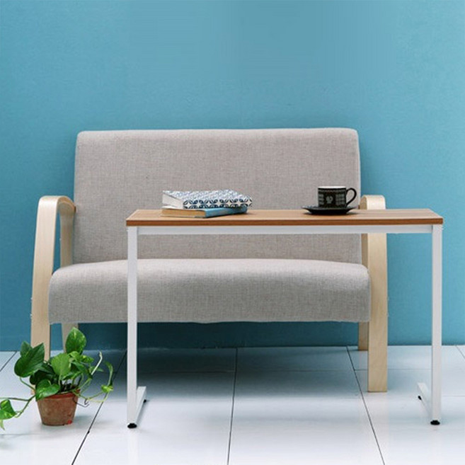 소프시스 위더스 소파테이블 935, 티크판넬 + 화이트프레임