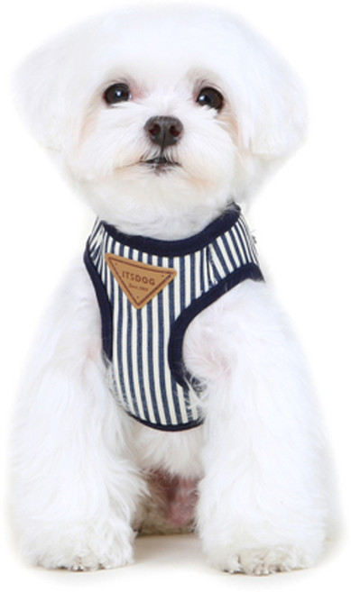 이츠독 데님 베스트 하네스 스트라이프, L