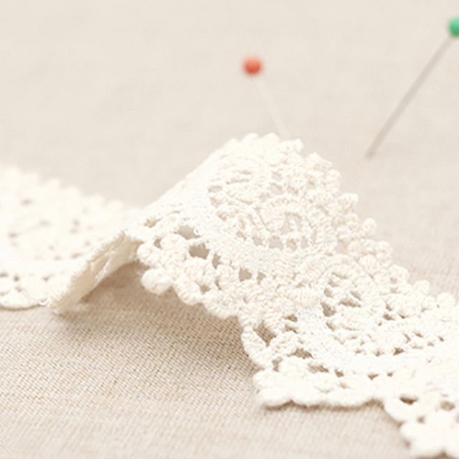 해피베어스 쁘띠 에뜨왈 데이지 코튼 레이스, 418 아이보리, 1개