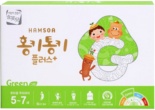 함소아 홍키통키 플러스 그린 홍삼농축액, 15ml, 1개