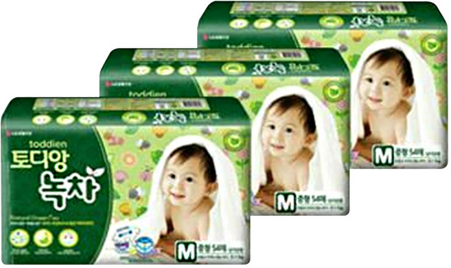 토디앙 녹차 밴드형 기저귀, 중형