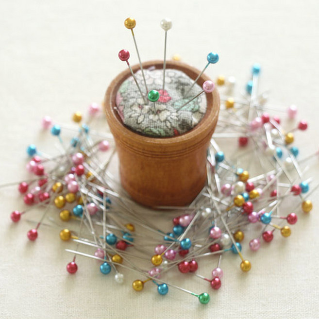 해피베어스 컬러 진주 구슬핀 3.3cm, 혼합 색상, 2개