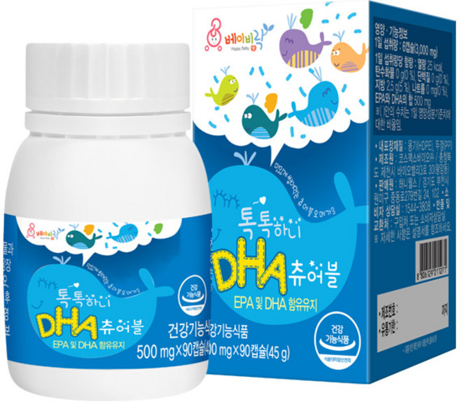 베이비락 톡톡하니 DHA 츄어블, 1개, 45g