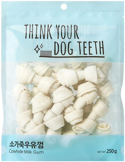 띵크유어도그티 강아지 우유껌 소형 18P, 소가죽, 250g, 1개