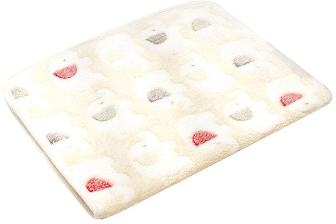 제제펫 포근 패턴 애견 담요, 아이보리코끼리, 1개