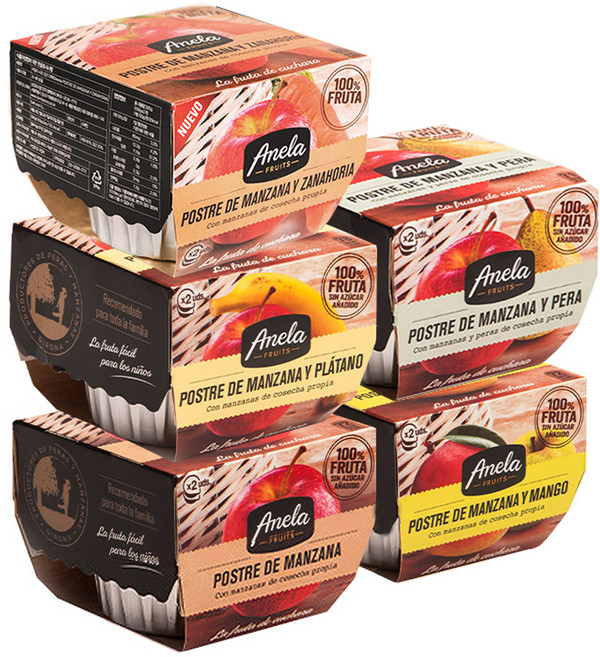 아넬라 생과일 퓨레 5종 세트, 혼합맛(망고,사과,바나나,사과배,당근), 1kg, 1세트