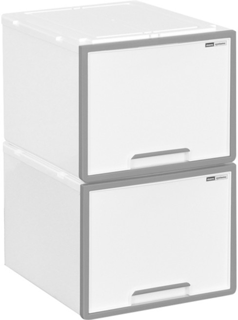 모아시스템즈 그레이트 서랍장 대형 50L, 혼합색상, 2단