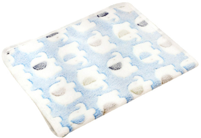 제제펫 포근 패턴 애견담요, 블루코끼리, 1개