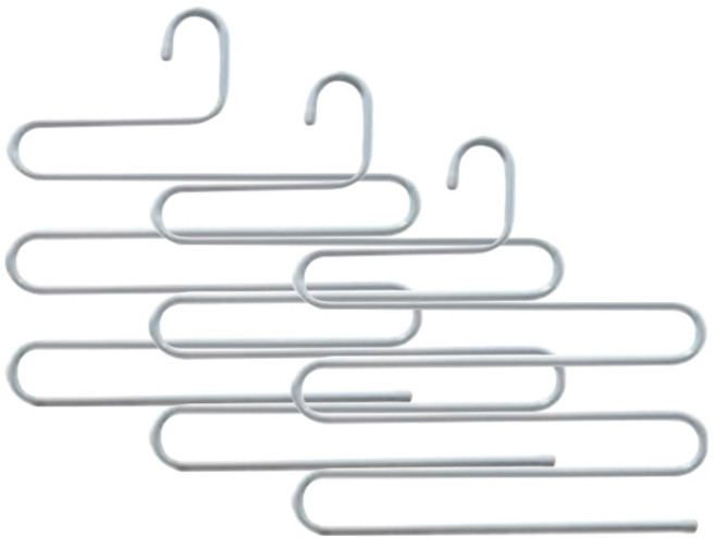 다용도 바지걸이, 화이트, 3개