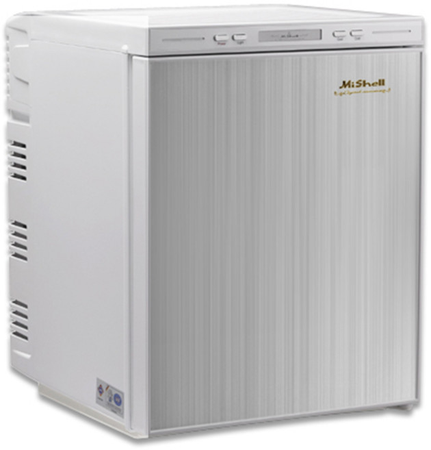 MISHELL 靜音化妝品冰箱 25L, 金屬銀, AT-0161SL
