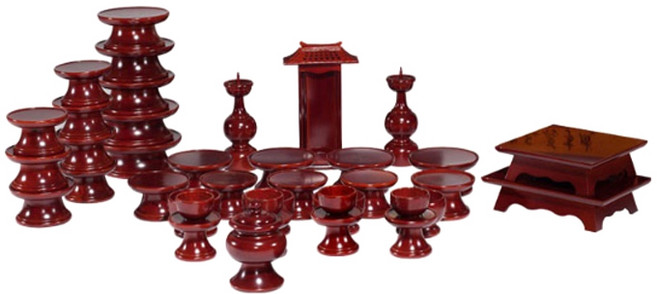 남원목기 국산 오리목 제기세트, 1세트, 39p