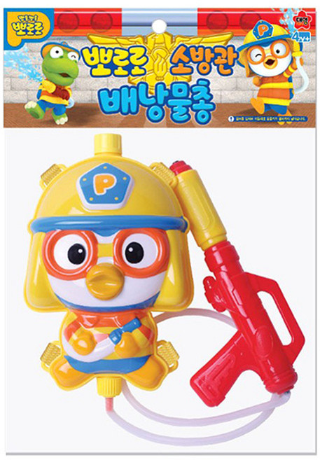 대영토이 뽀로로 소방관 배낭물총, 혼합색상, 1개