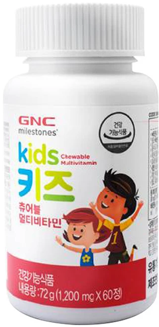 GNC 키즈 츄어블 멀티비타민, 60정, 1개 - 쿠팡