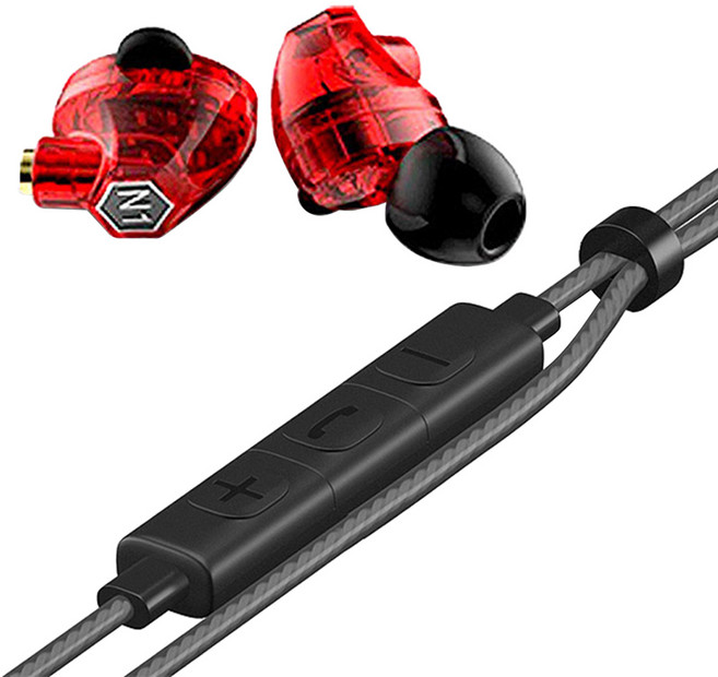 요이치 N1 컨트롤 인이어 + 리모트 콘트롤 리드 케이블 세트, 투명레드