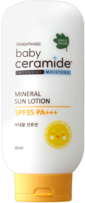 그린핑거 베이비 세라마이드 미네랄 선 로션, 80ml, 1개