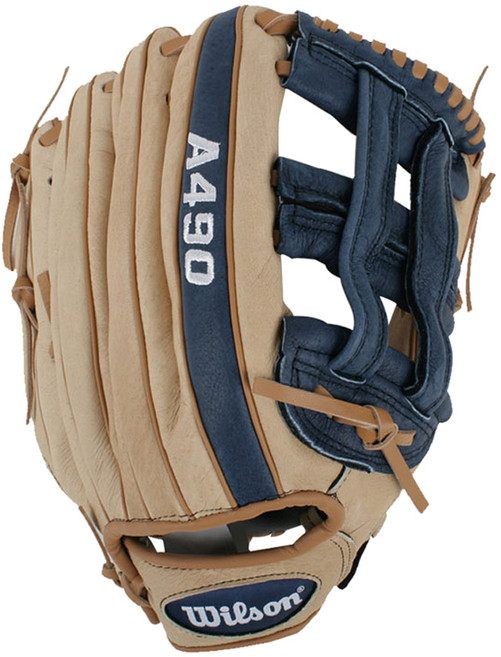윌슨 A490 KR 야구글러브 우투용 WTA04KR17RP 12BB, 베이지 + 네이비, 1개