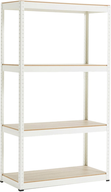 트레벨 뚝딱 앵글 선반, 화이트, 4단