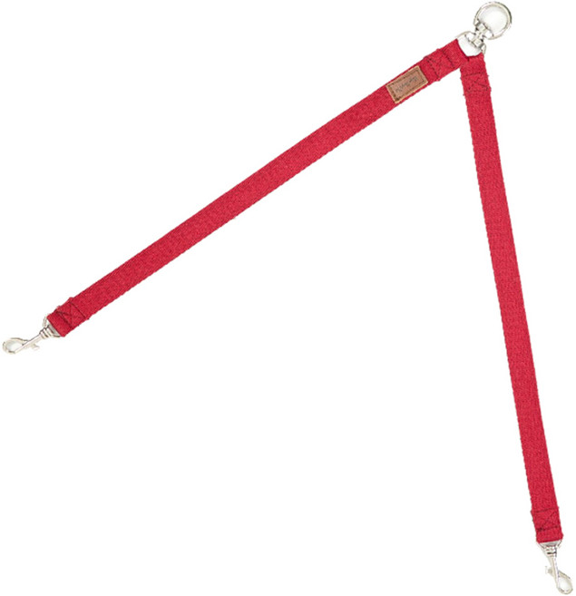 딩동펫 캐시미어 더블 리드줄, 레드, 1개