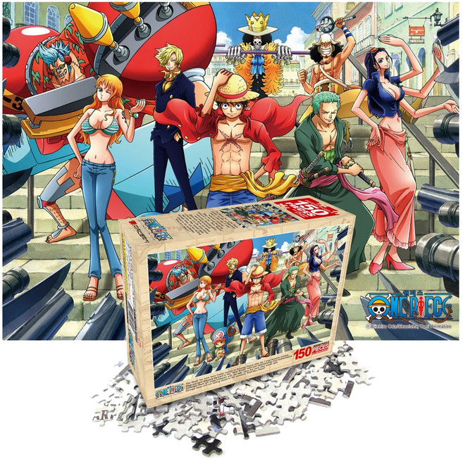 원피스 직소퍼즐 자유, 150피스, 혼합색상, 1개