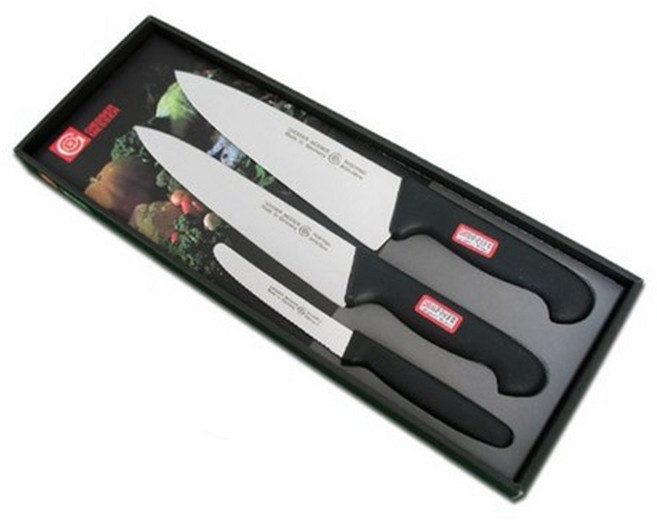 기셀 주방식도 칼 3종 세트, 1세트, 식도 + 과도 + 갈비칼
