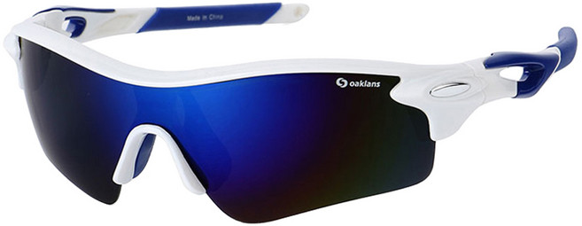 Oaklans 運動太陽眼鏡 Q320, 1個, 白藍色