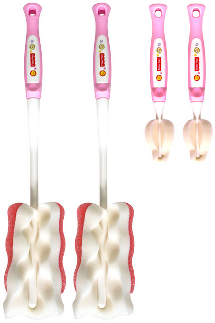 피셔프라이스 젖병솔 버블 + 젖꼭지 솔, 2개, 핑크