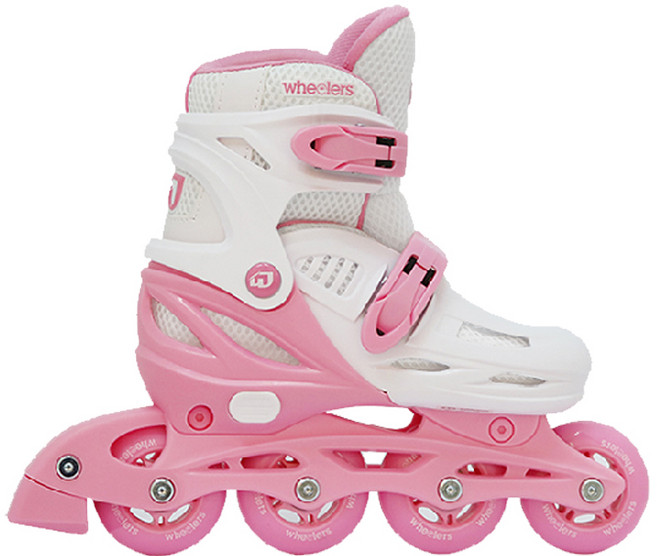 휠러스 아동용 에이스2 인라인 스케이트 WI-180, 핑크, 1세트