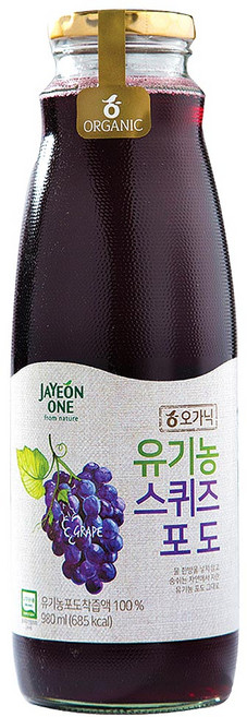 자연원 오가닉 유기농 스퀴즈 포도, 980ml, 1개