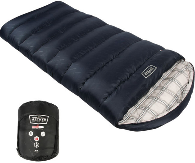 빈슨메시프 캠핑 침낭 아이테르 에스키모 4000g, 블루블랙, 1개