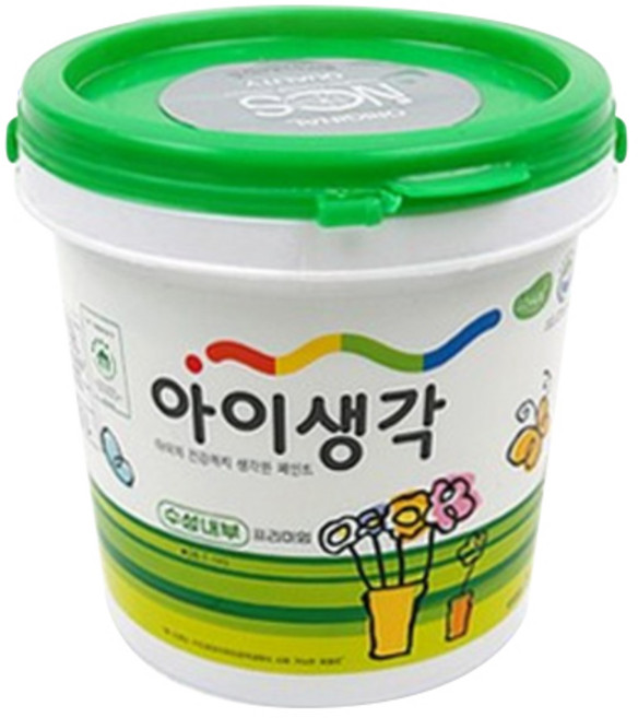 아이생각 수성내부 프리미엄, 라이트그린(1811), 1L, 1개