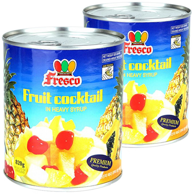Fresco 후르츠 칵테일 통조림, 820g, 2개