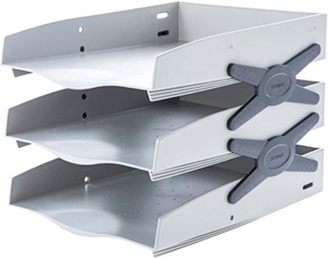 시스맥스 슈퍼 네오 트레이 서류받침 22137, 쿨그레이, 3단