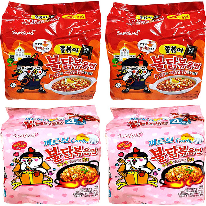 삼양 쫄볶이불닭볶음면 10p + 까르보불닭볶음면 8p, 1개