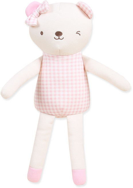 오가닉붐 유아용 롱롱이 곰돌이 애착인형, 혼합색상, 1개