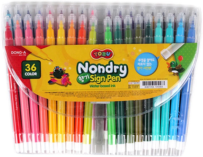 토루 논드라이 향기 사인펜, 혼합색상, 36개 - 쿠팡