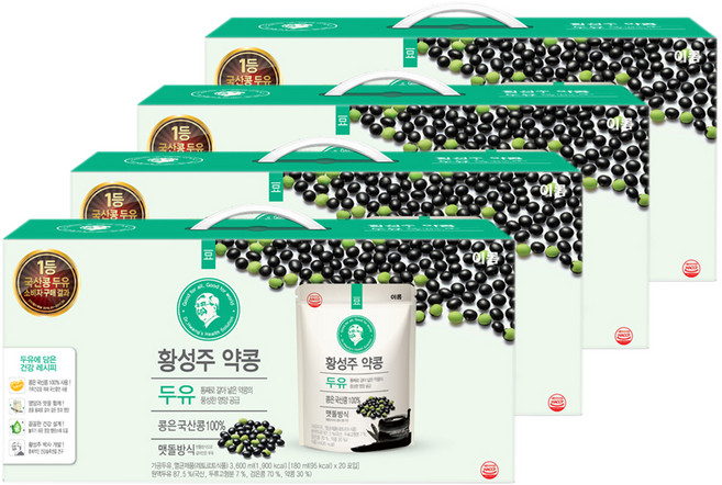 이롬 황성주 약콩 두유, 180ml, 80개