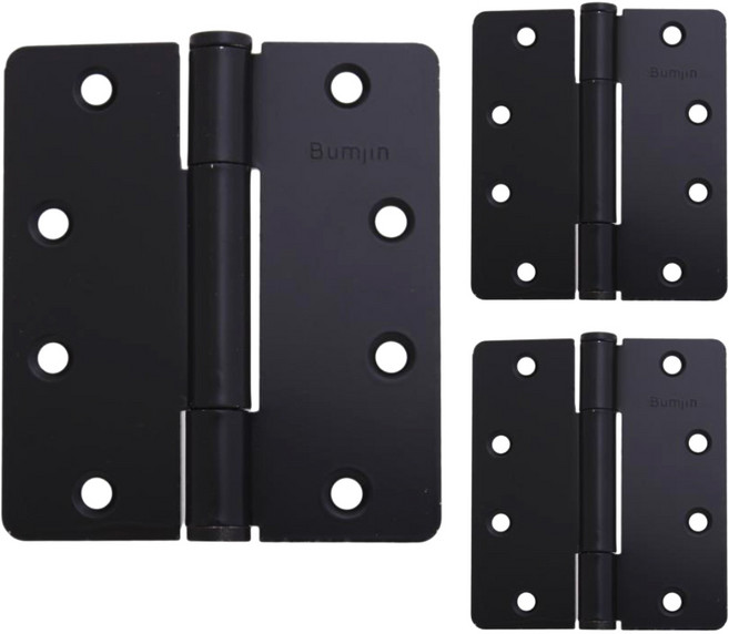 방문용 4인치 3너클 경첩 블랙 4035, 3개