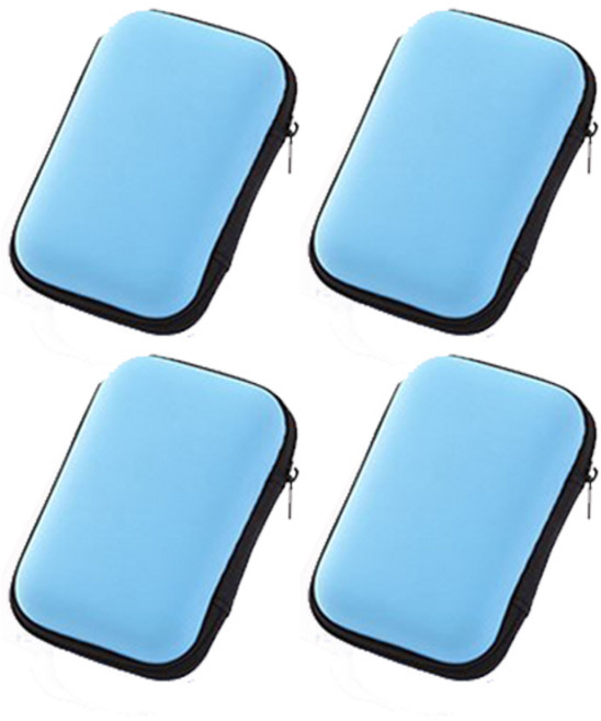 에이비엠코리아 C 멀티 이어폰 파우치 4p, 블루