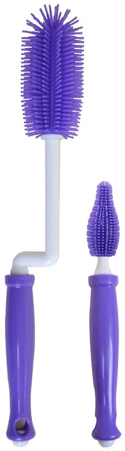 리에또 베이비 실리콘 젖병솔 + 젖꼭지솔 세트, 1세트, 퍼플