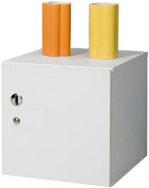 컬러 미니 사물함, 화이트, 1단