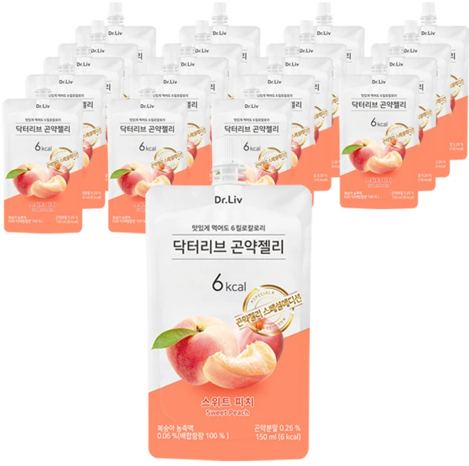 닥터리브 곤약젤리 스위트피치, 150g, 20개 - 쿠팡