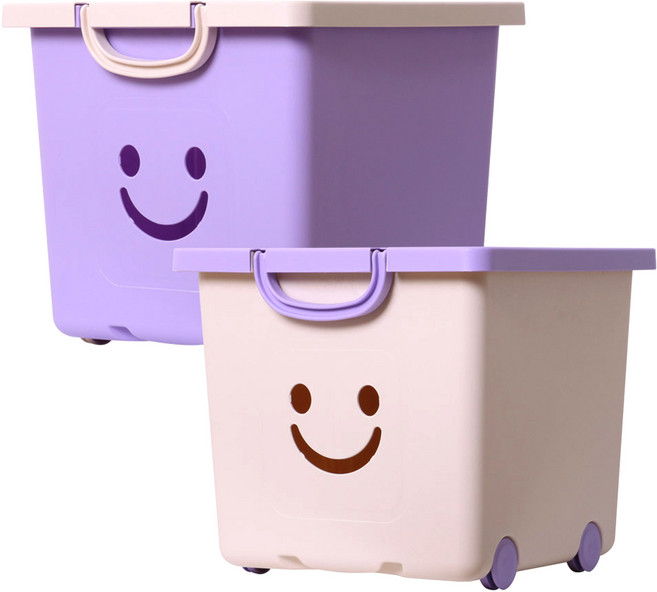 보노하우스 국내 제조 모던 해피박스, 바이올렛 + 아이보리, 2개