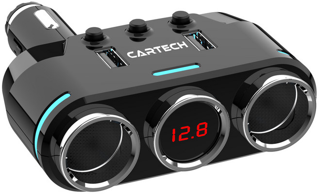 카테크 스위치 2구 볼트게이지 멀티소켓, 1개