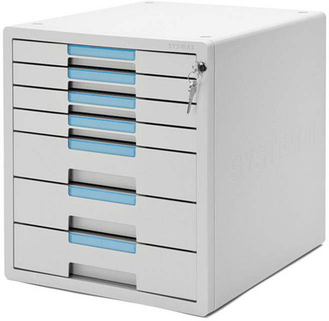 시스맥스 시스템 키 서류함, 그레이, 7단