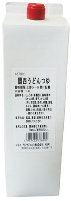 아리아케-간사이우동쯔유, 1.8L, 1개