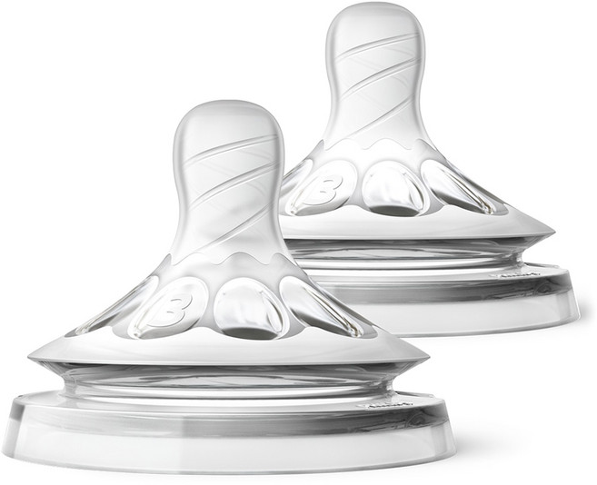 필립스아벤트 내추럴 플렉스 2.0 젖꼭지 2p, 3단계(3개월 이상), 1개