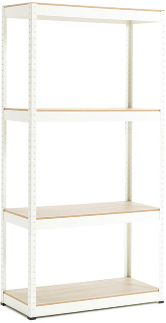 트레벨 뚝딱 앵글 선반, 화이트, 4단